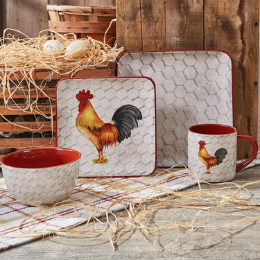 Break Of Day Rooster Mugs - Set of 4 Park Designs - The Fox Decor